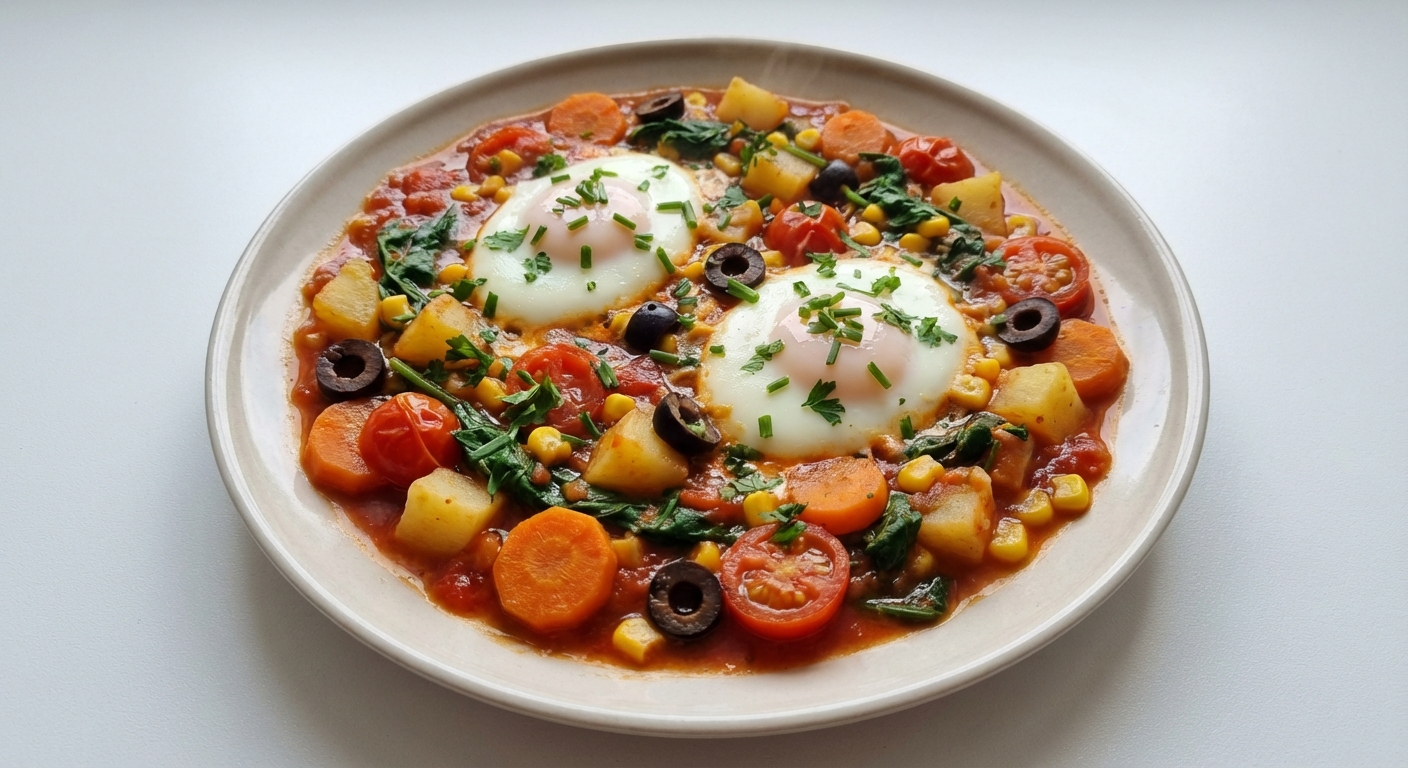 Szakszuka z Warzywami i Jajkami