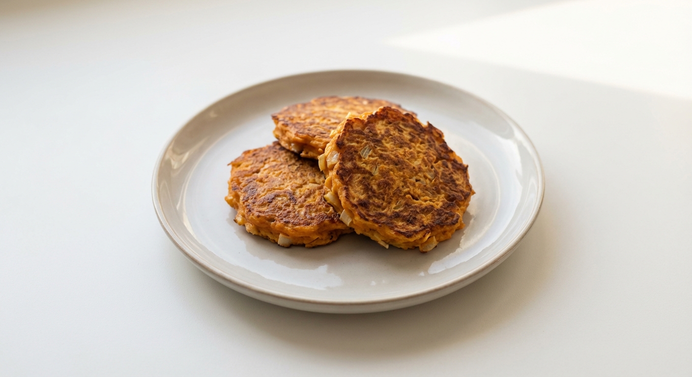 Placuszki z Batatów, Cebuli i Czosnku