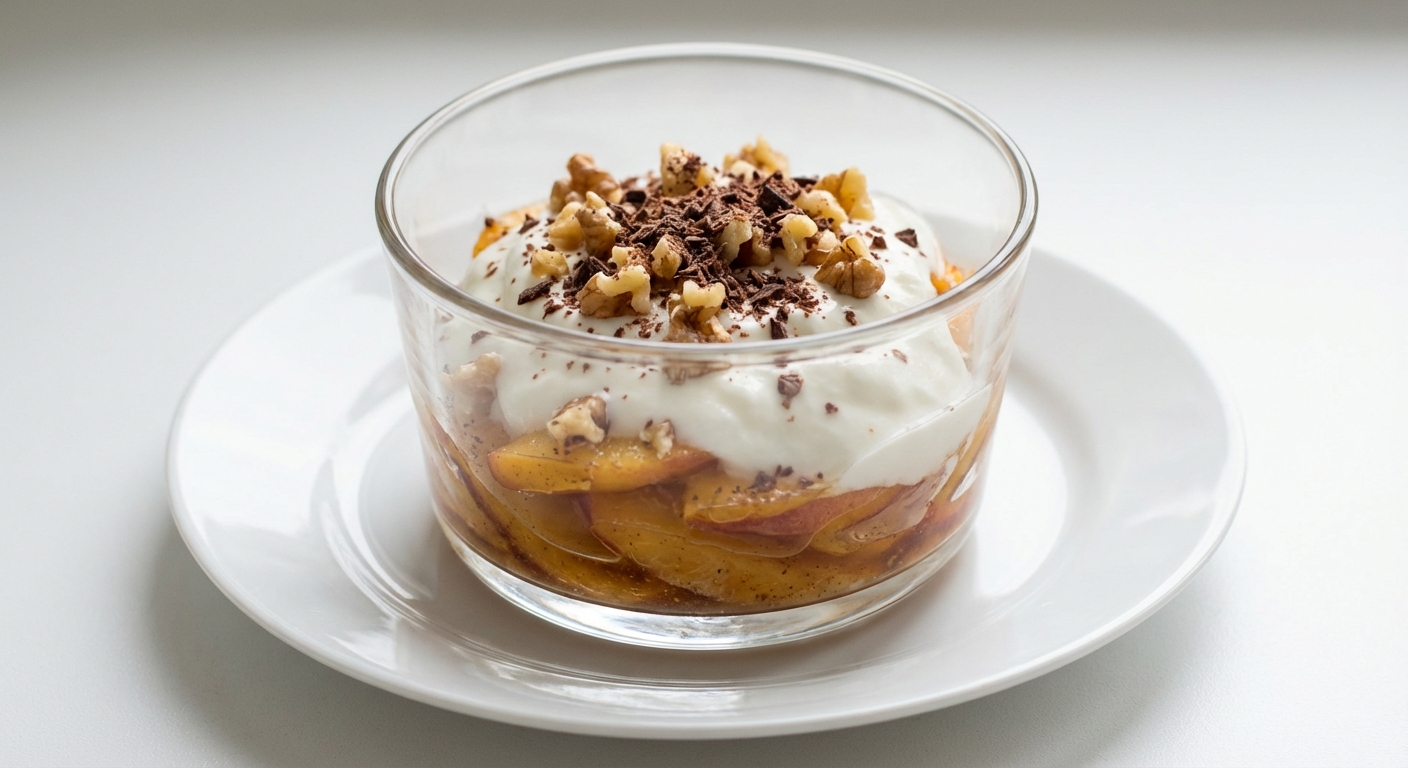 Brzoskwinie z Jogurtem, Miodem i Orzechami