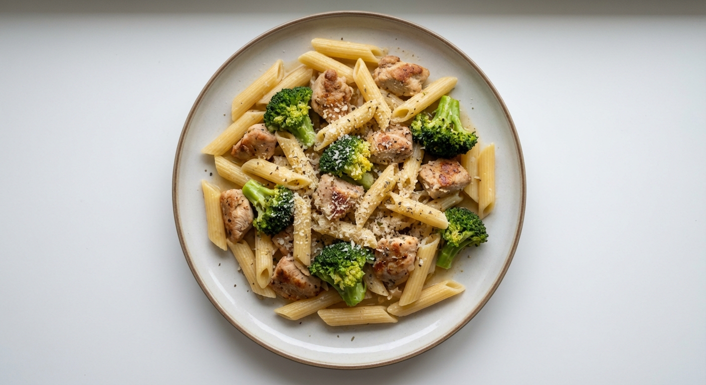 Penne z Kurczakiem i Brokułami