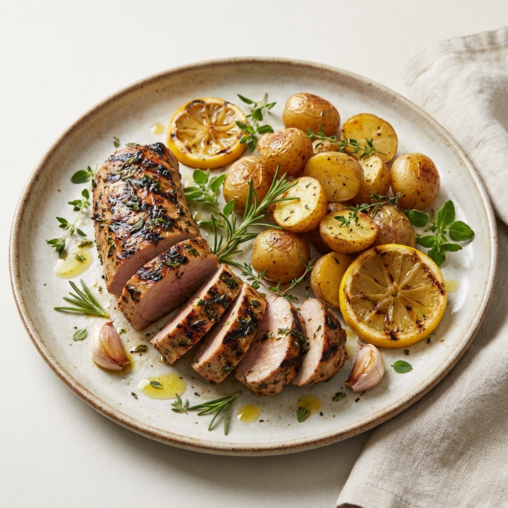 Polędwiczki wieprzowe w ziołach z grilla
