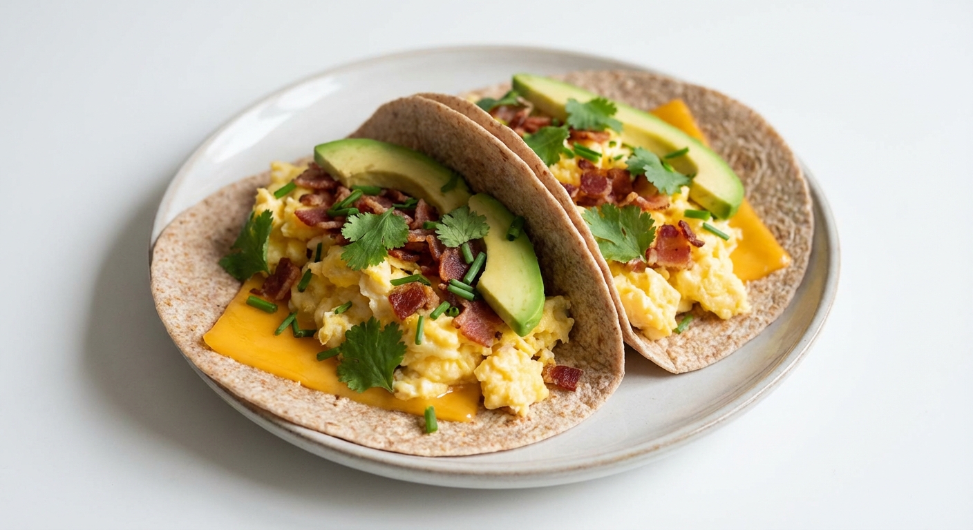 Tacos z Jajkiem, Bekonem i Awokado