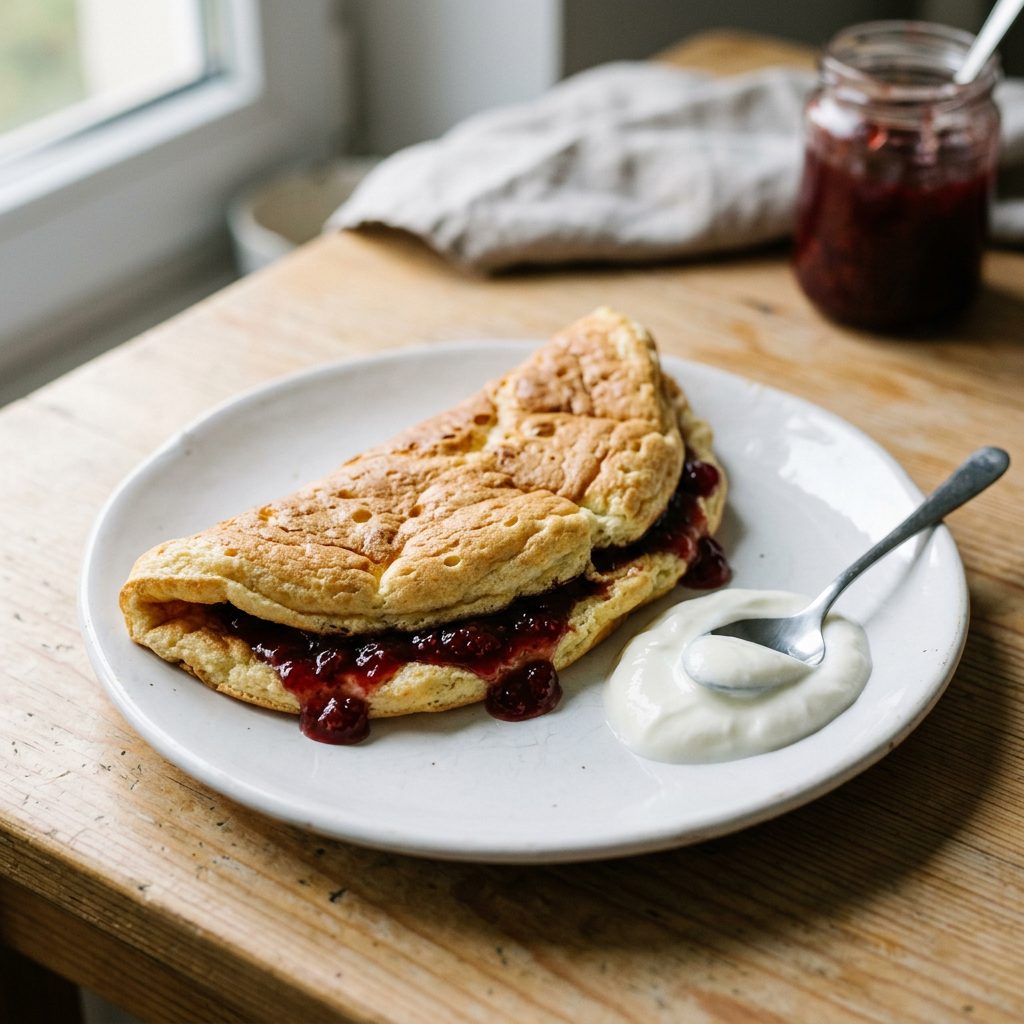 Omlet biszkoptowy z dżemem