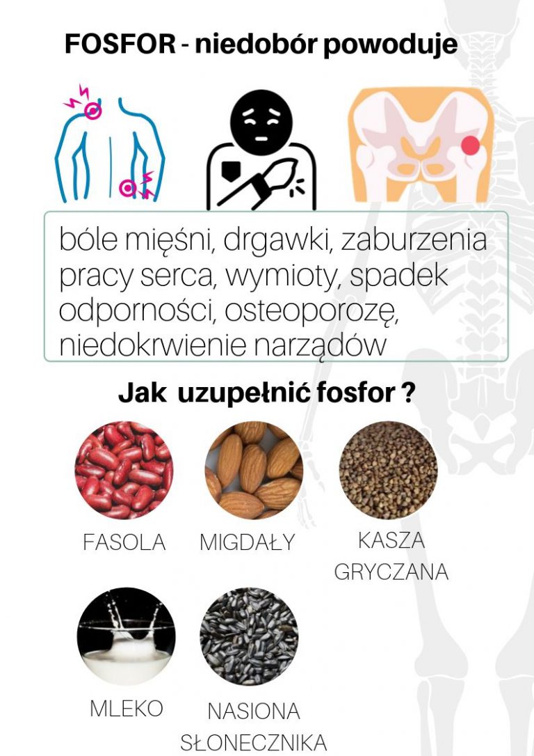 Fosfor w naszej diecie jakie ma funkcje gdzie występuje ? Motywator