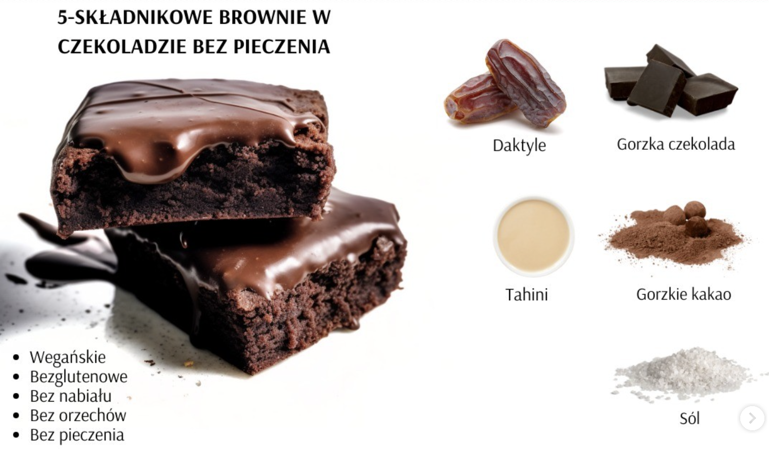 5-składnikowe brownie w czekoladzie bez pieczenia to prawdziwy hit. Zrobisz je gwałtownie i bardzo łatwo [PRZEPIS]