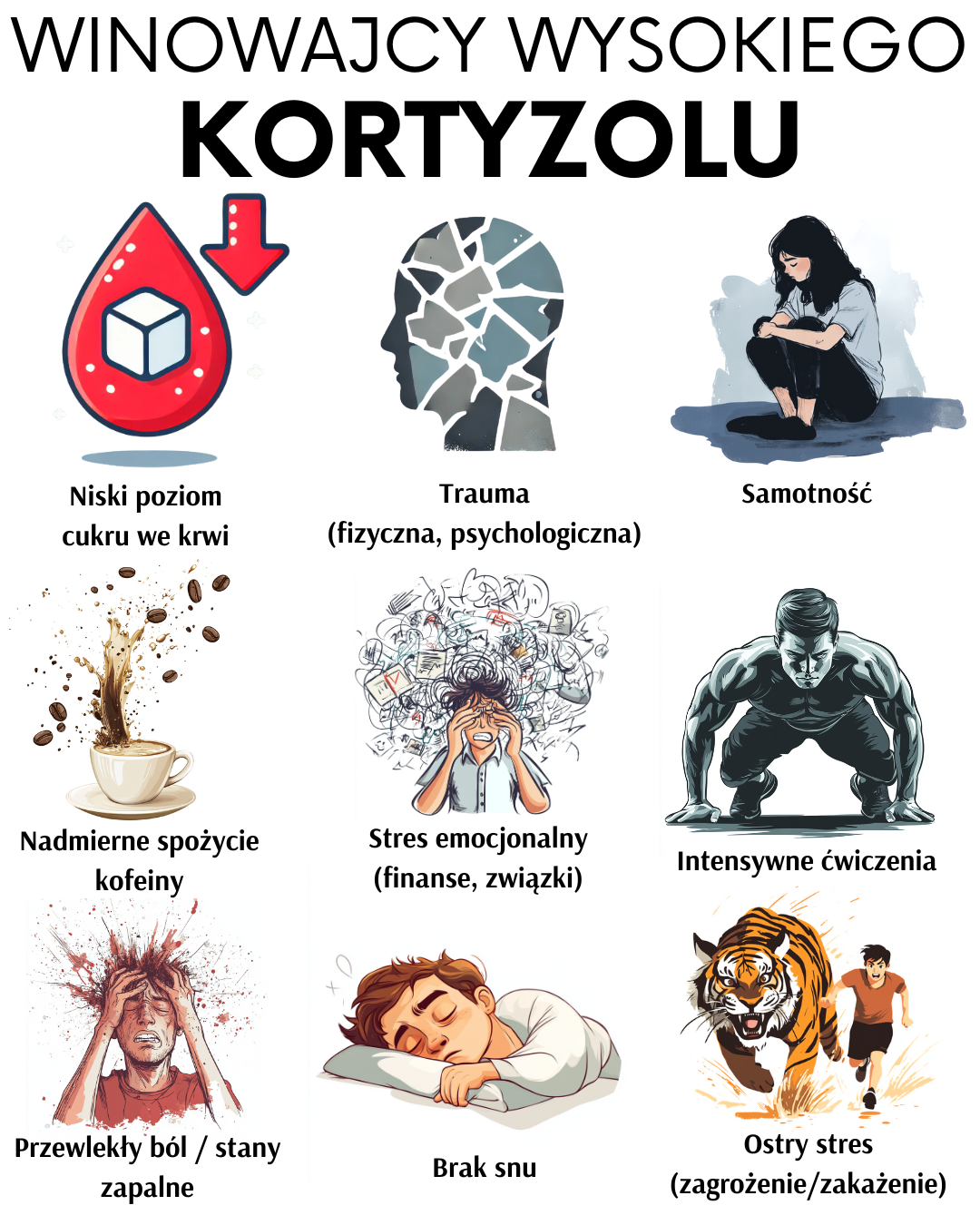 Dlaczego kortyzol jest ważny, ale jego nadmiar szkodzi?