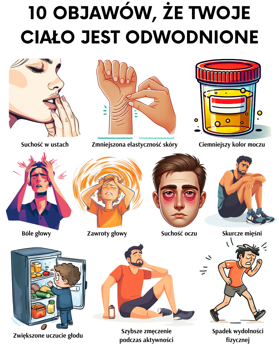 Czy pijesz wystarczająco wody? Objawy odwodnienia, których nie możesz ignorować