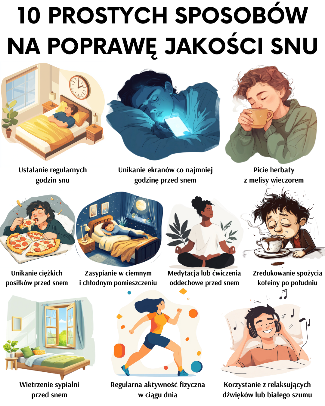 10 kroków do zdrowego snu: Przewodnik dla każdego