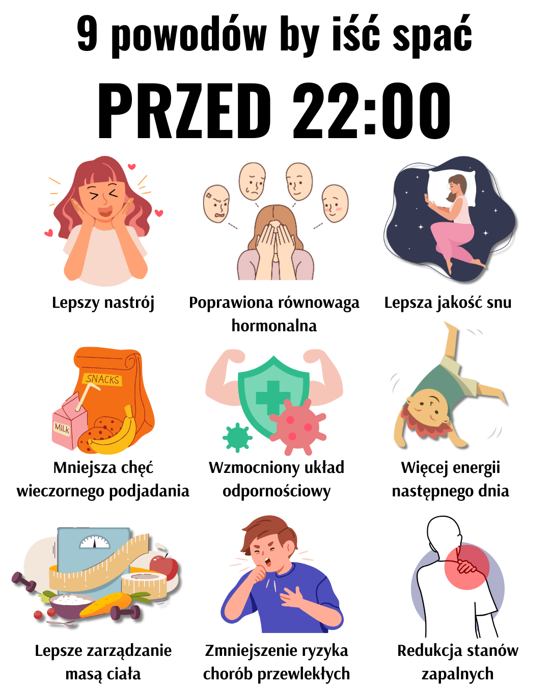 9 rzeczy, które zmienią się w TWOIM ciele, jeżeli zaczniesz spać przed 22:00!