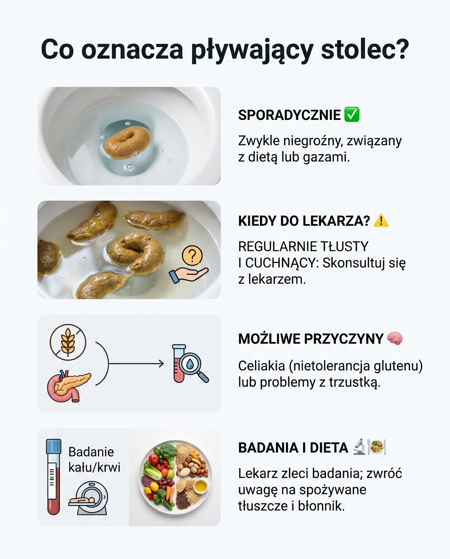 Co oznacza pływający stolec? Przyczyny i kiedy iść do lekarza
