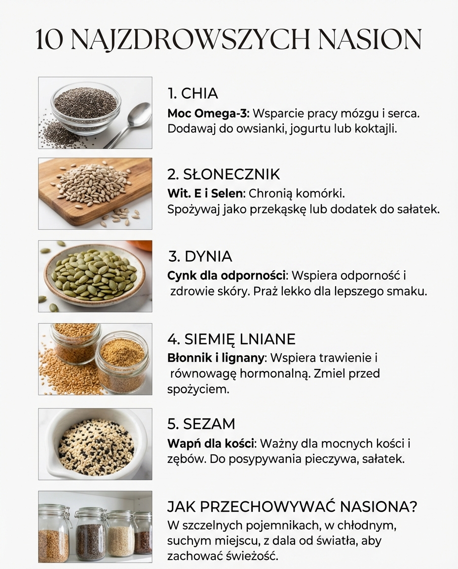 10 najzdrowszych nasion