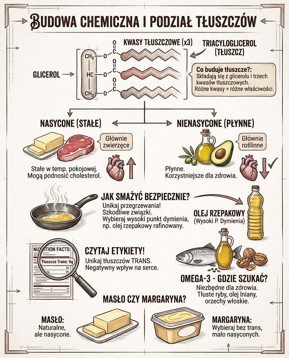 Budowa chemiczna i podział tłuszczów