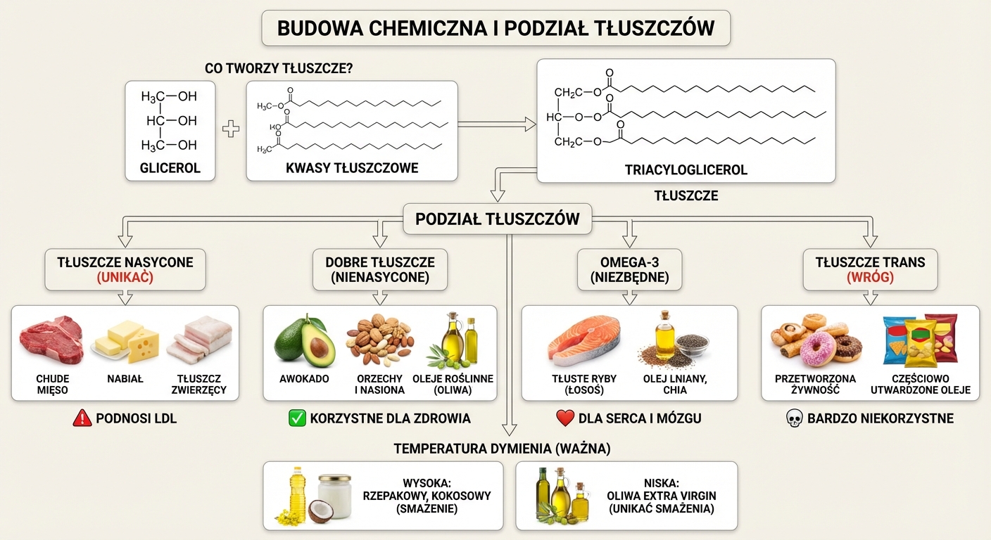 Budowa chemiczna i podział tłuszczów