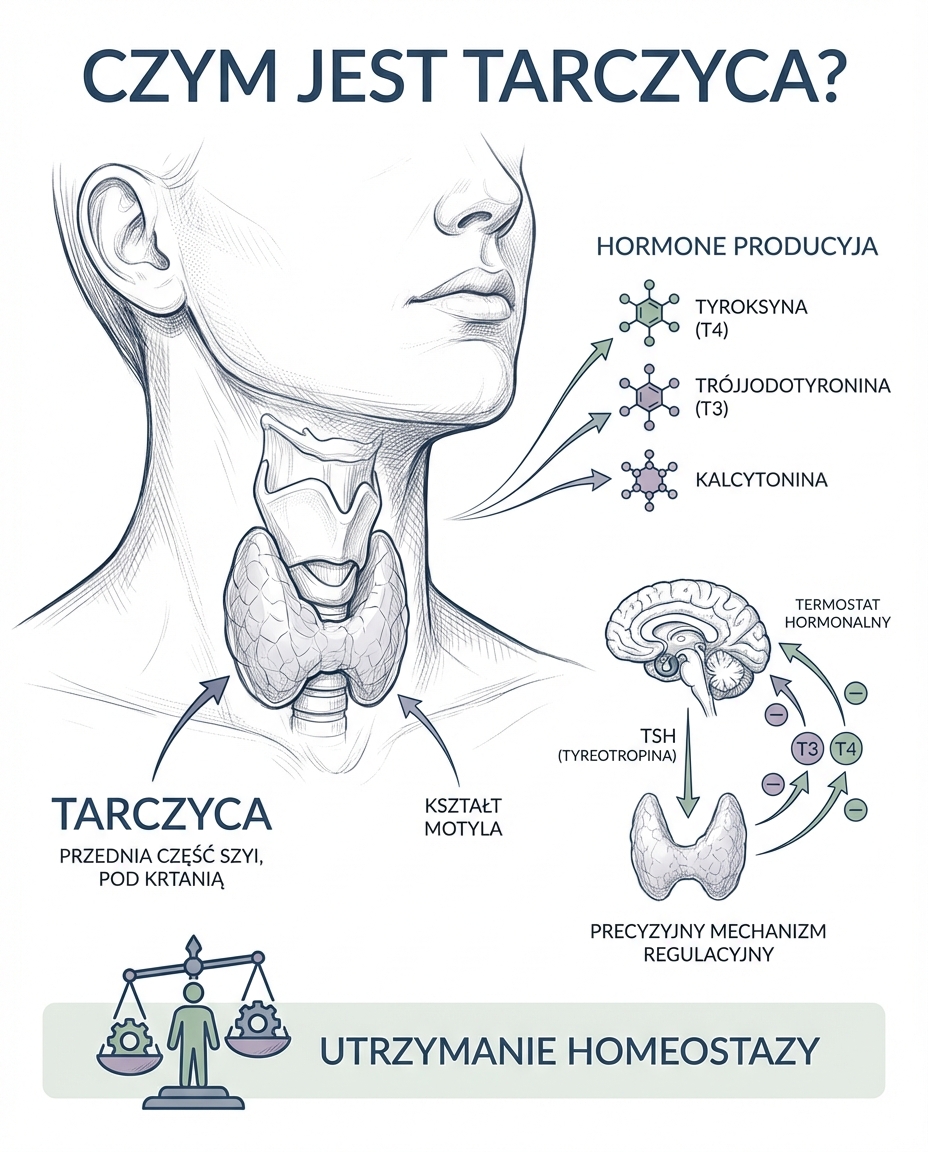 Czym jest tarczyca i gdzie się znajduje?
Tarczyca to gruczoł wydzielania wewn...