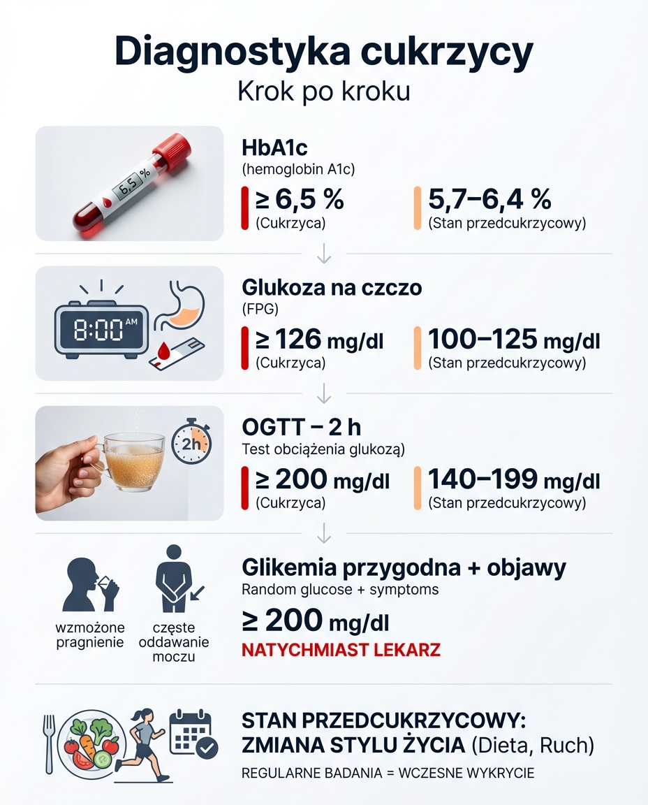 Diagnostyka krok po kroku

Obrazek≡↑↓×



Badanie
Próg diagnostyczny cukrzycy...