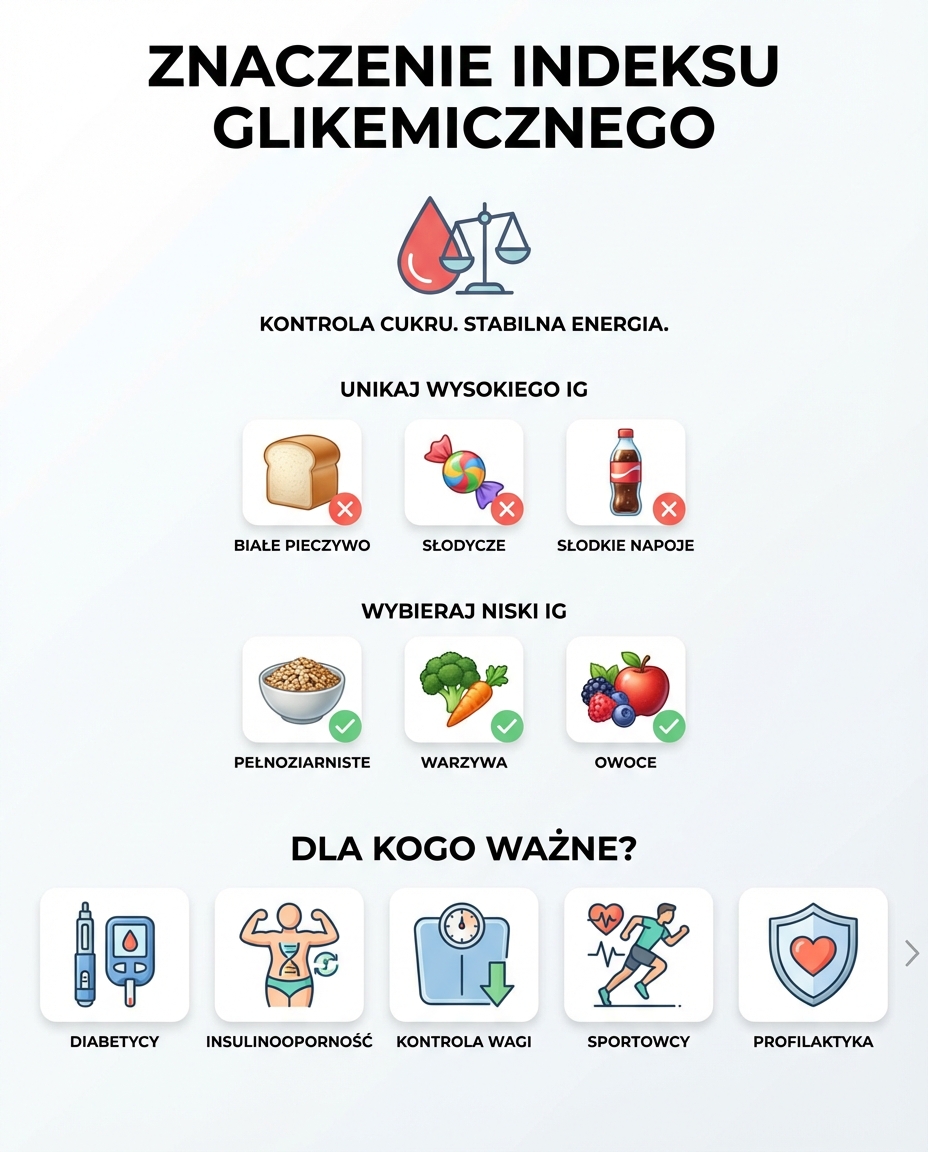 Dlaczego warto znać indeks glikemiczny? Dla kogo to ważne?
Znajomość IG to ni...