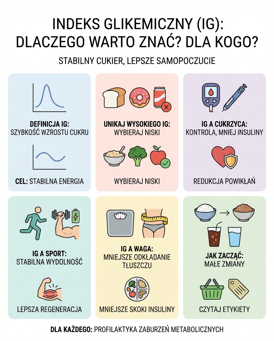 Dlaczego warto znać indeks glikemiczny? Dla kogo to ważne?
Znajomość IG to ni...