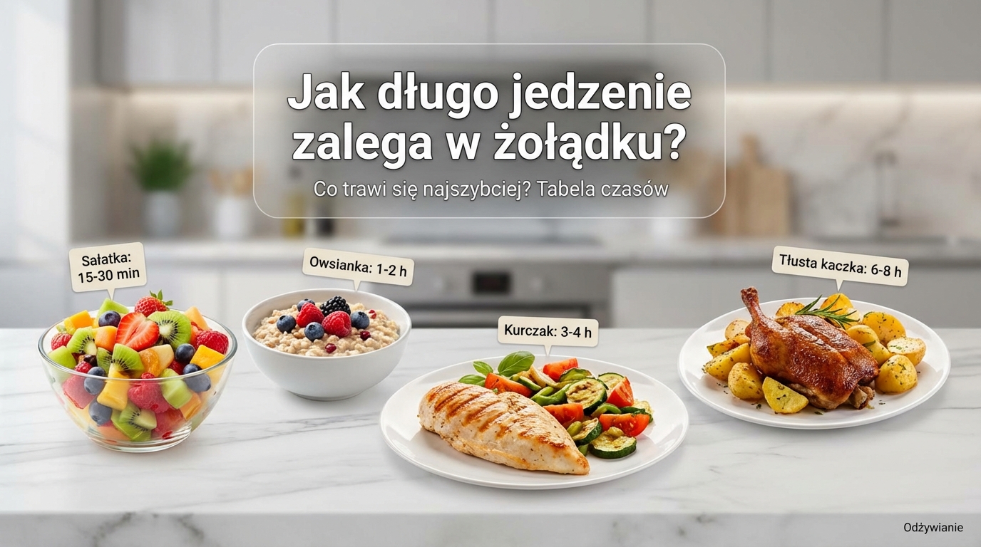 Jak długo jedzenie zalega w żołądku? Co trawi się najszybciej?