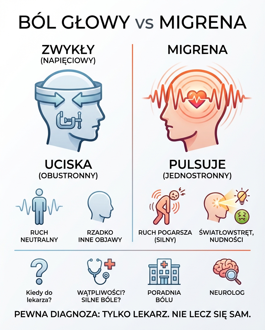 Jak odróżnić zwykły ból głowy od migreny?
To pytanie, które zadaje sobie mnós...