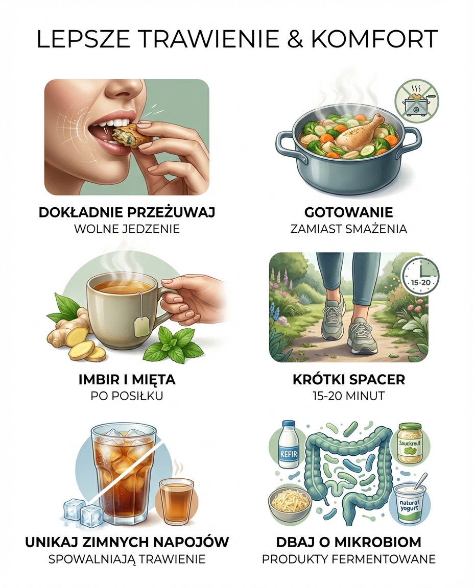 Jak przyspieszyć trawienie i poprawić komfort po posiłku?
Jeśli czujesz się c...