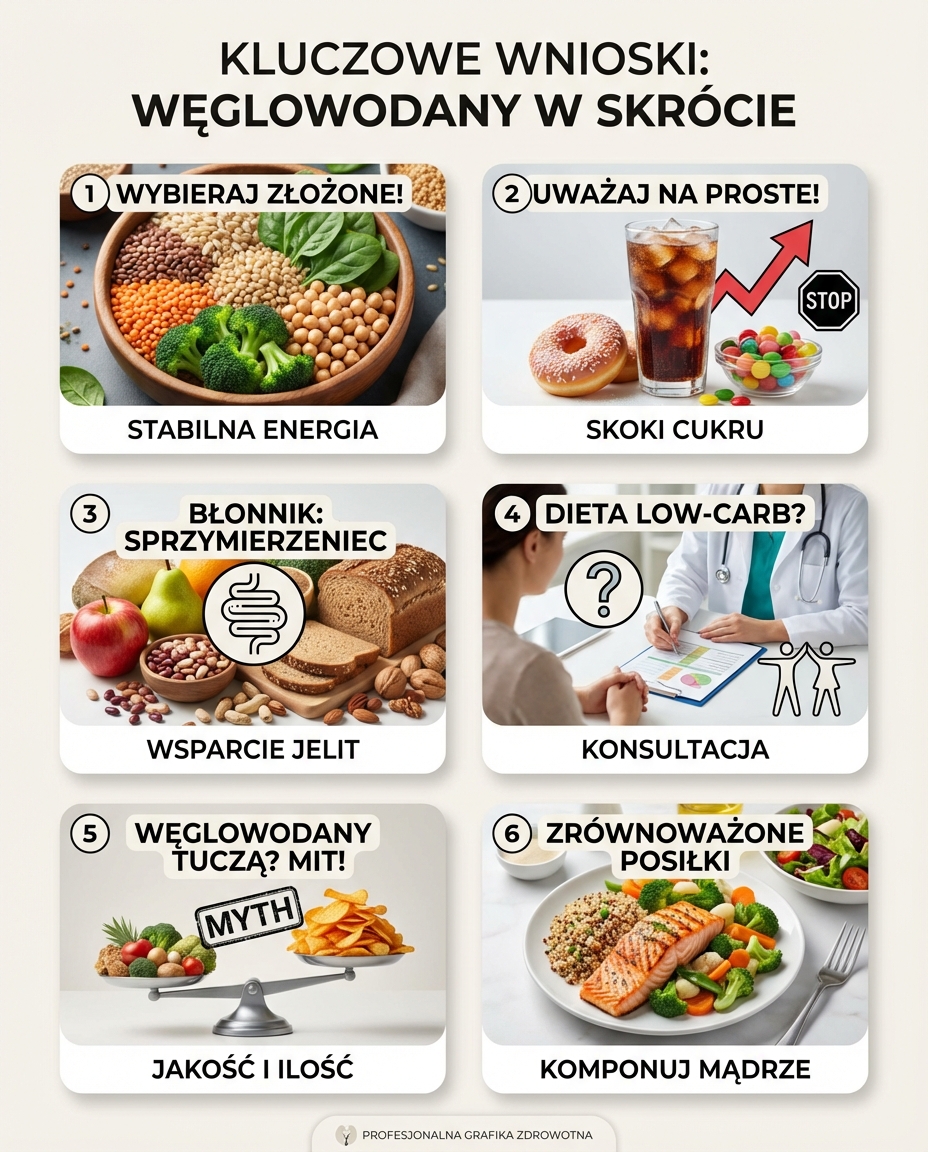 Kluczowe wnioski - najważniejsze informacje w skrócie
Węglowodany złożone (pe...