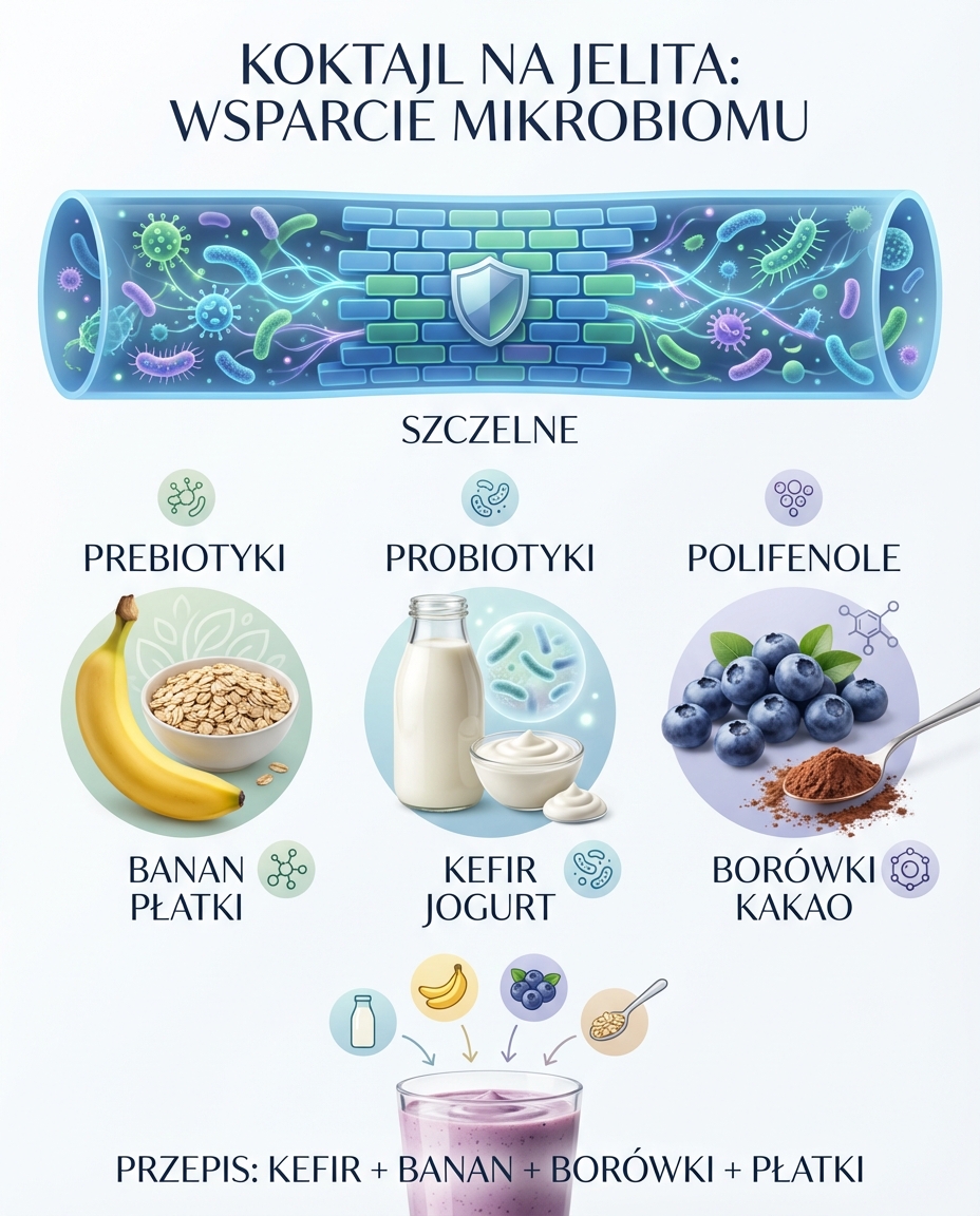 Koktajl na zdrowe jelita: wsparcie dla mikrobiomu
Jelita to nie tylko rura tr...