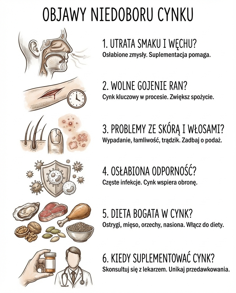 Objawy niedoboru cynku
