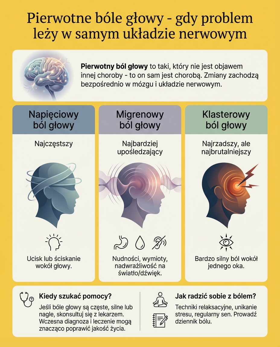 Pierwotne bóle głowy - gdy problem leży w samym układzie nerwowym
Pierwotny b...
