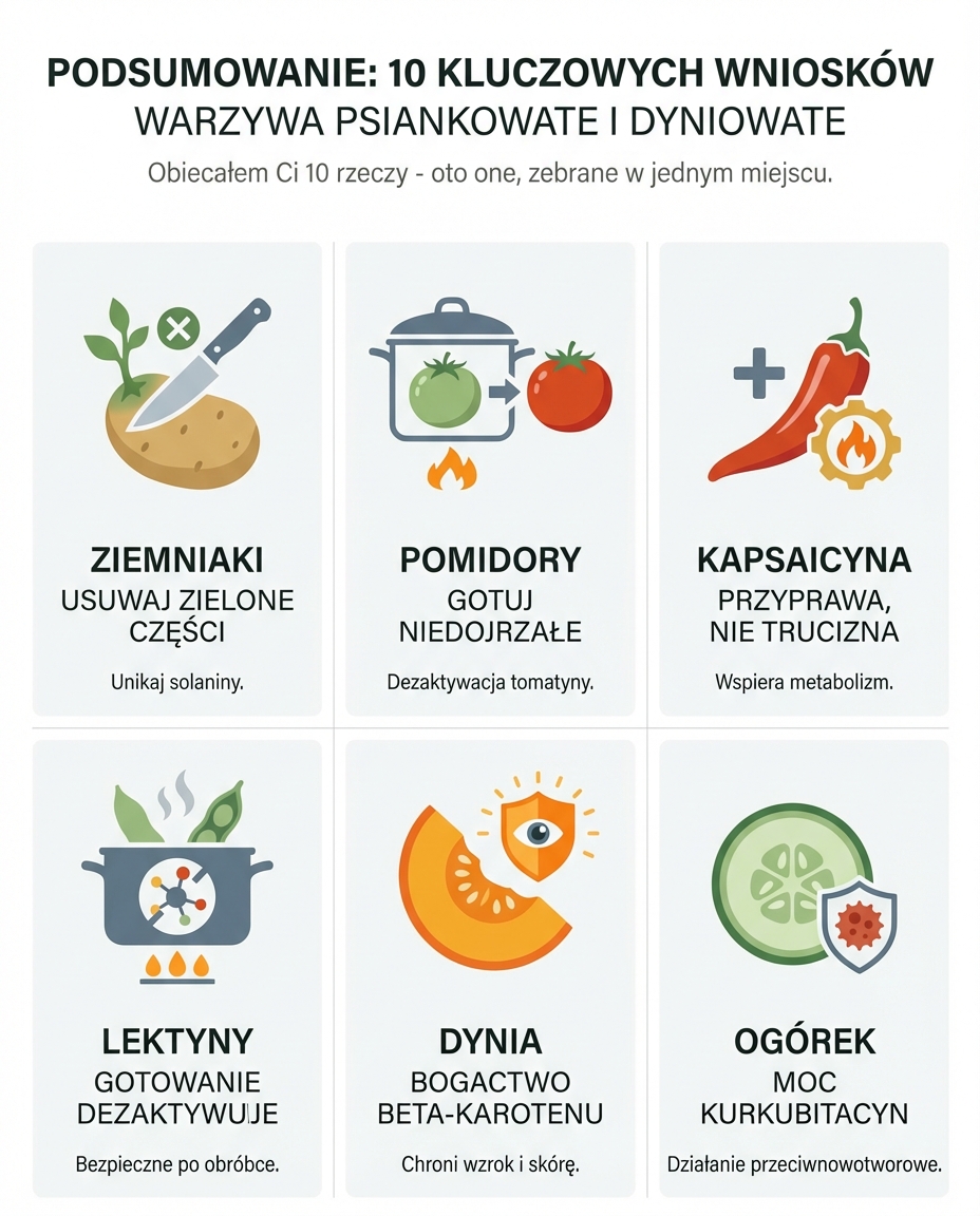 Podsumowanie: 10 kluczowych wniosków o warzywach psiankowatych i dyniowatych
...