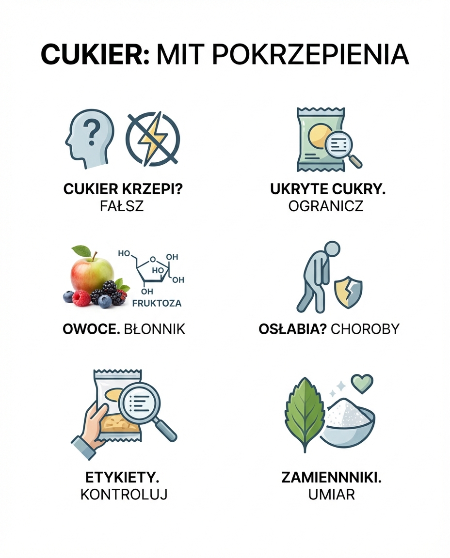 Pomimo gigantycznej popularności hasła „cukier krzepi!” swego czasu będącego ...