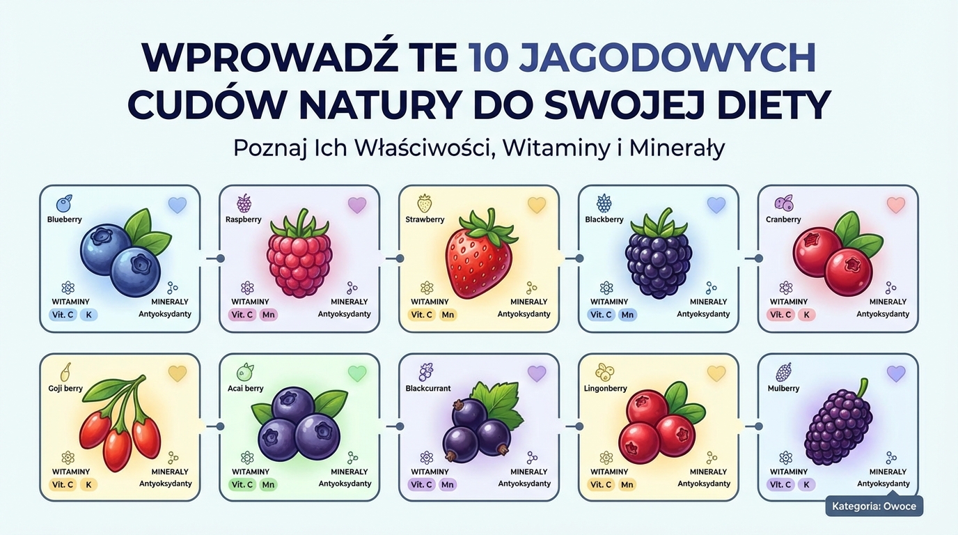 Wprowadź Te 10 Jagodowych Cudów Natury do Swojej Diety: Poznaj Ich Właściwości, Witaminy i Minerały