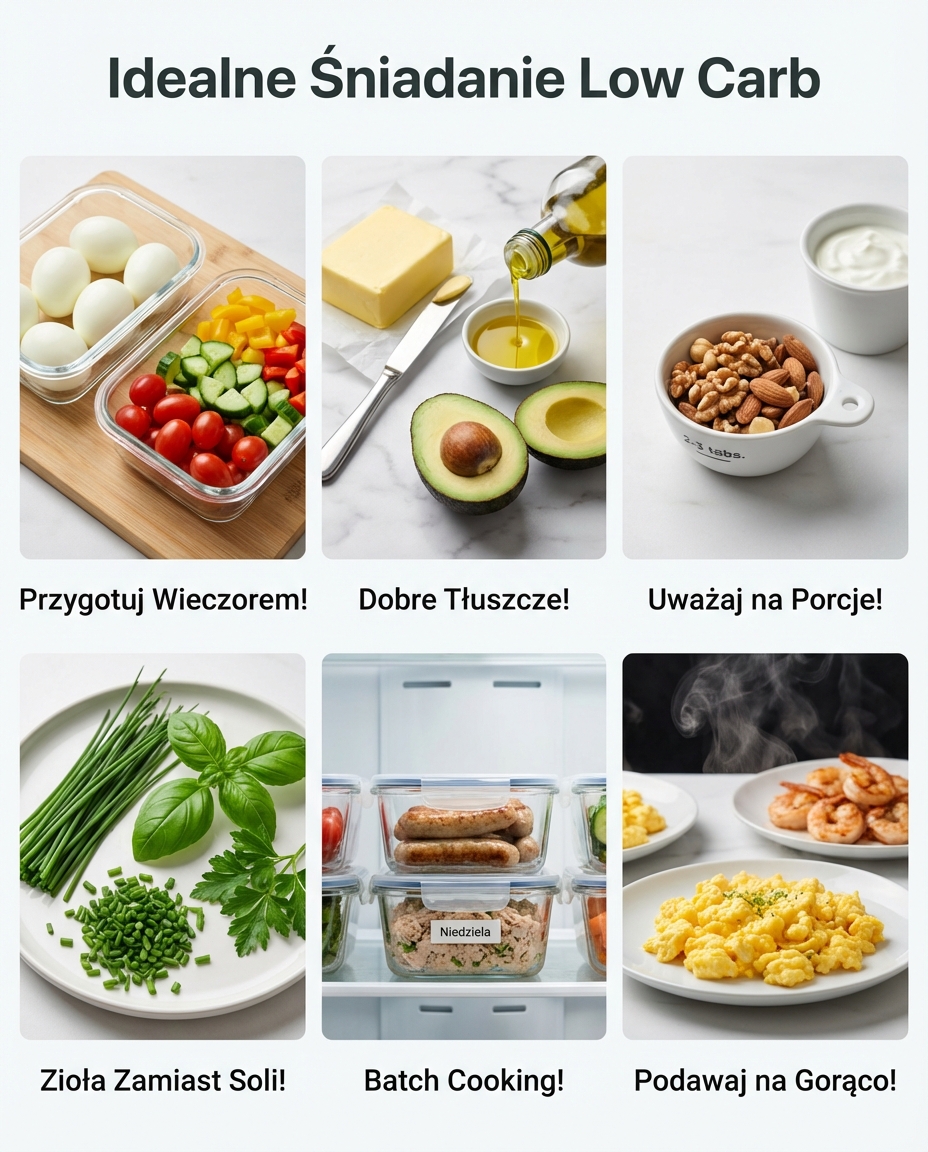 Wskazówki i triki dla idealnych śniadań low carb
Masz przepisy - teraz kilka ...